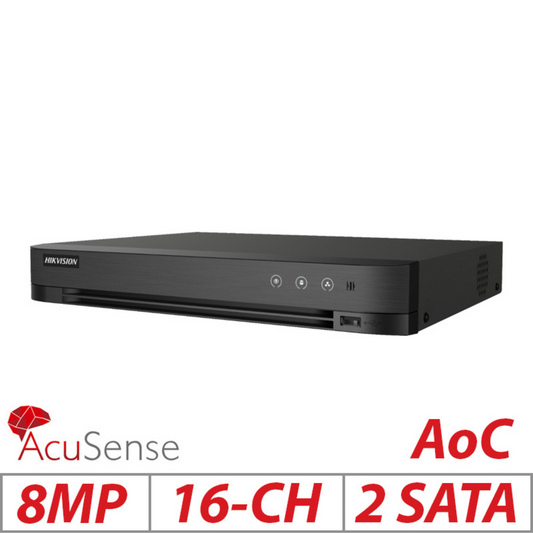Hikvision 16-Channel 8MP AcuSense DVR iDS-7216HUHI-M2-X-4A+ALM16-4 – Advanced Surveillance with Alarm Integration