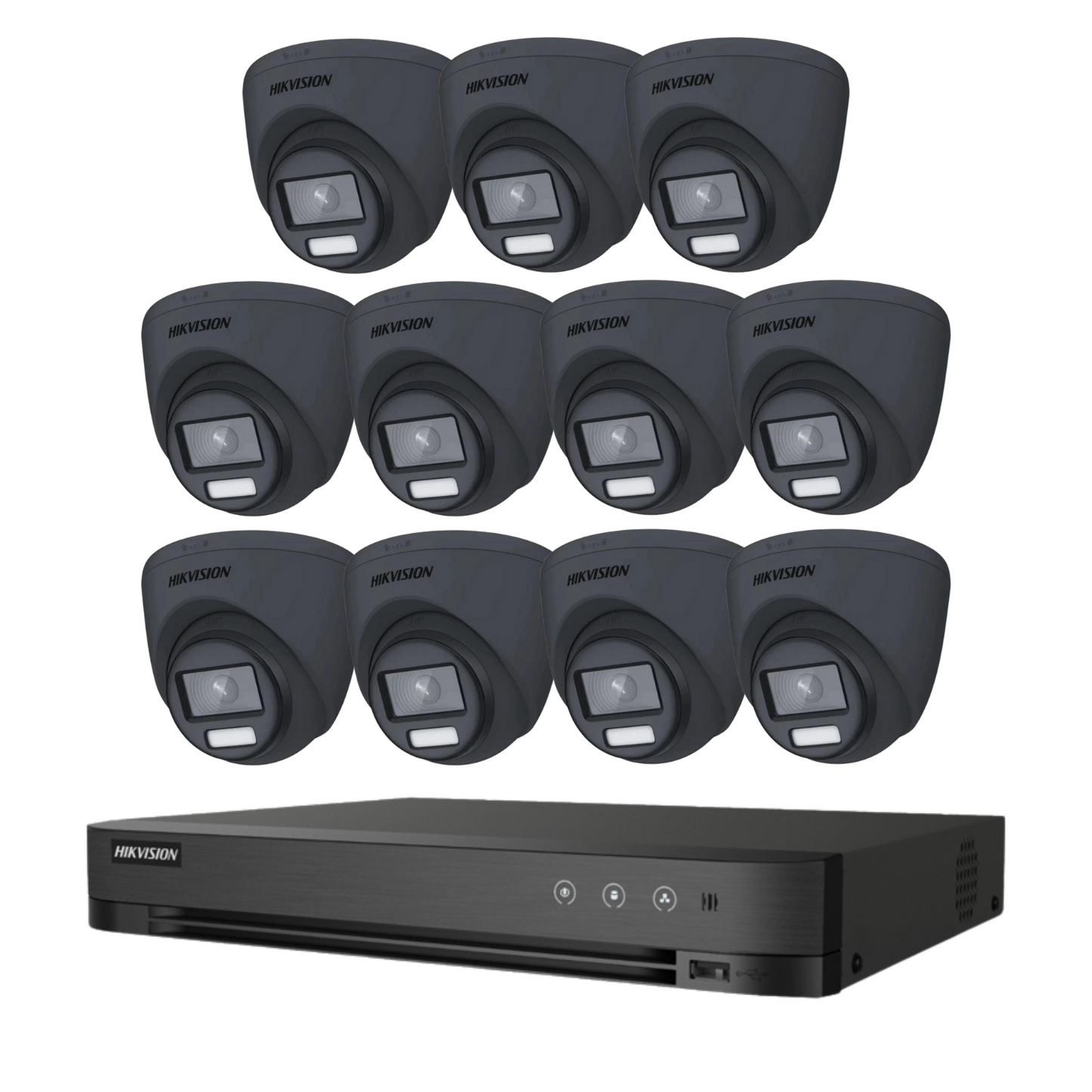 8MP 16CH Hikvision ColorVu System 11X 24HR Color POC DVR Camera Kit