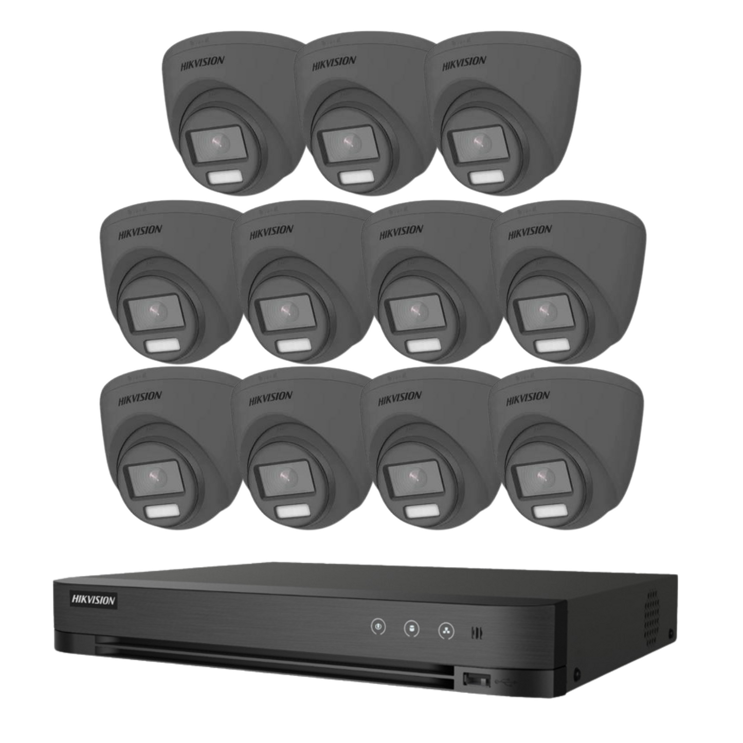 8MP 16CH Hikvision ColorVu System 11X 24HR Color POC DVR Camera Kit