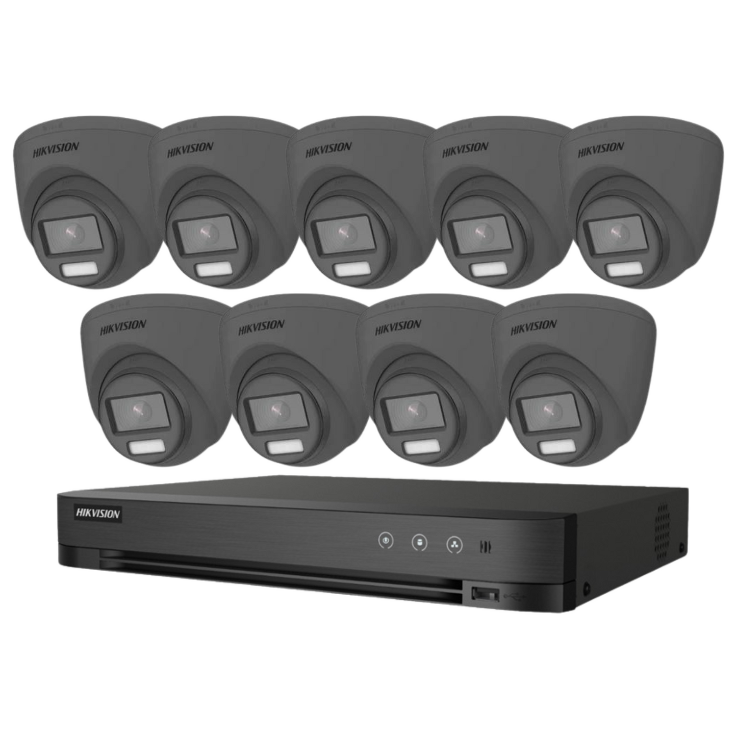 8MP 16CH Hikvision ColorVu System 9X 24HR Color POC DVR Camera Kit
