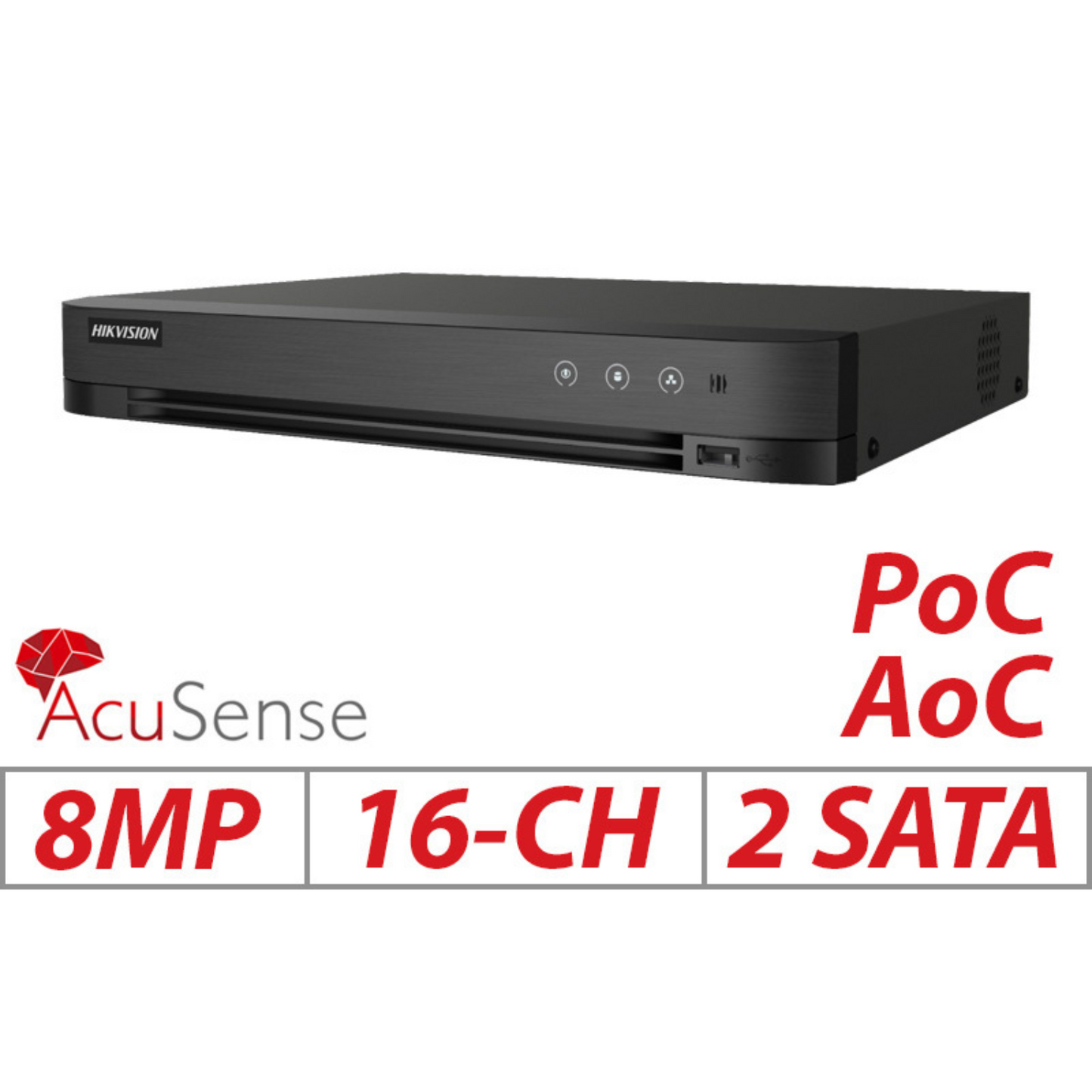 Hikvision 16-Channel 8MP POC AcuSense DVR iDS-7216HUHI-M2/PXT/4A+4/1ALM – Advanced Ultra HD Surveillance Solution