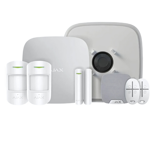 Ajax Kit 1 Hub 2 (2G) with DoubleDeck Motion Detectors | Wireless Intruder Alarm Starter Kit