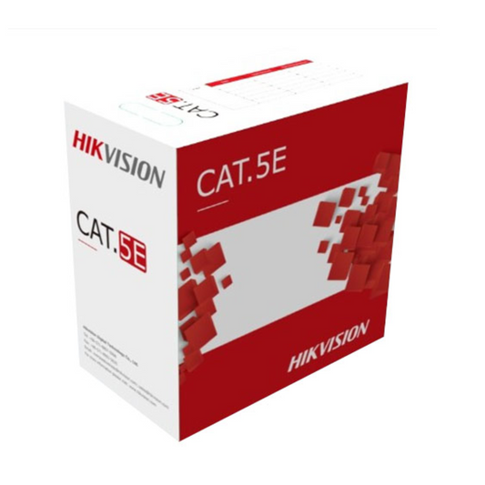 Hikvision DS‑1LN5EO‑UU/E 305 m CAT5e Outdoor U/UTP Network Cable – Solid Copper, PE UV-Resistant Sheath