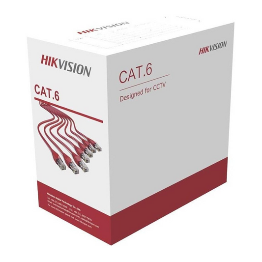 Hikvision DS‑1LN6OUSPE 305 m CAT6 Outdoor U/UTP Network Cable Black – Solid Copper, PE Sheath