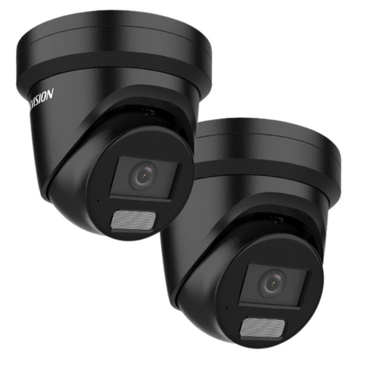 2 x 8MP Hikvision DS-2CD2387G2H-LIU(2.8MM)(EF) Smart Hybrid ColorVu AcuSense Fixed Turret IP Network Cameras (Built-in Mic)