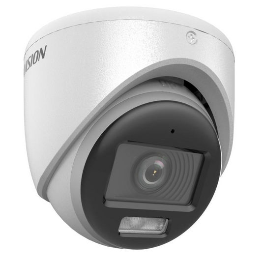 Hikvision DS-2CE70KF0T-LMFS(2.8MM) 3K Turret Camera | AOC ColorVu Smart Hybrid | Full-Color Day & Night Surveillance