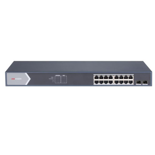 Hikvision 16-Port Gigabit Smart PoE Switch DS-3E1518P-SI | Reliable Power & Network Solution for CCTV Systems