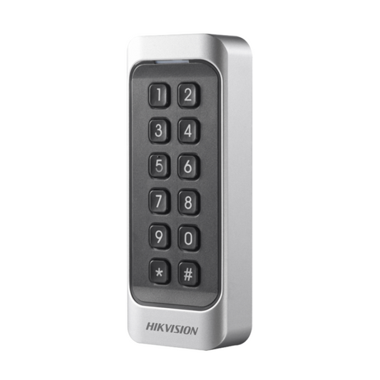 Hikvision DS‑K1107AMK MIFARE Card Reader with Keypad – RS‑485, Wiegand & OSDP