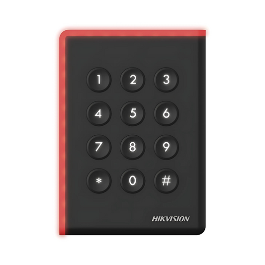 Hikvision DS-K1108AMK MIFARE Card Reader with Keypad – IP65, Wiegand & RS-485