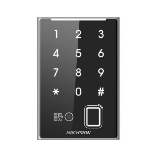 Hikvision DS‑K1109DKFB‑QR Multi‑Auth Card & Biometric Reader – Fingerprint, QR, Card, PIN