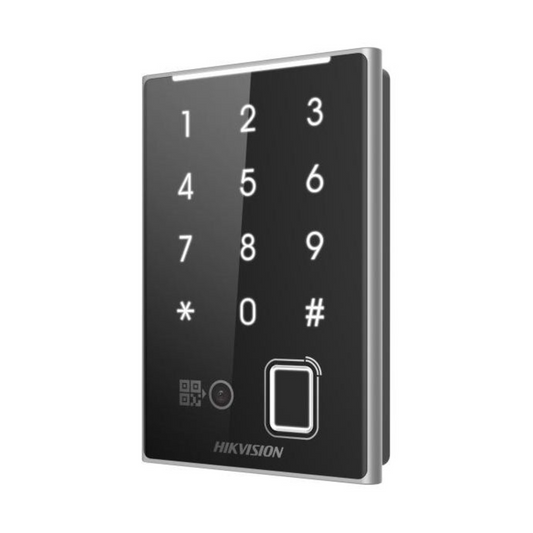 Hikvision DS‑K1109DKFB‑QR Multi‑Auth Card & Biometric Reader – Fingerprint, QR, Card, PIN