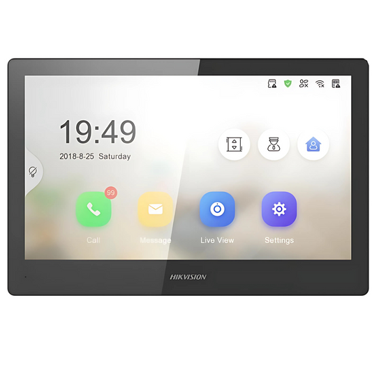 Hikvision 10 inch touch screen indoor video intercom station ds-kh8520-wte1