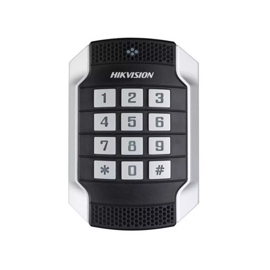 Hikvision DS‑K1104MK Vandal-Proof MIFARE Card Reader with Keypad – RS‑485, Wiegand & OSDP