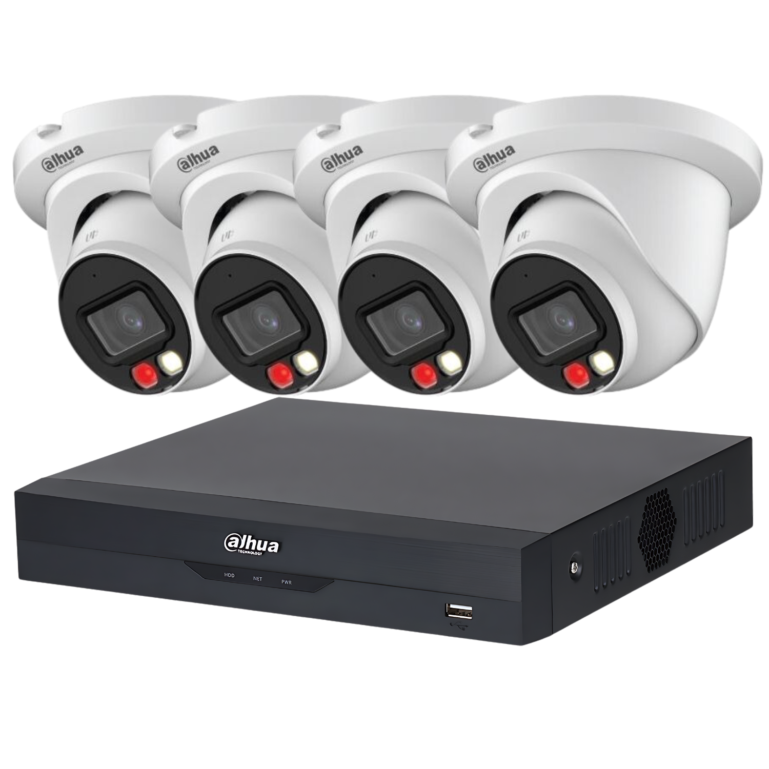 Dahua 4mp Full Colour IP Poe Cctv Kit 24/7 Full-Color