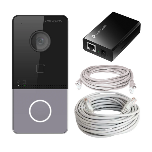 Hikvision Doorbell Video Intercom Door Station Easy Install Kit (Basic POE Injector)