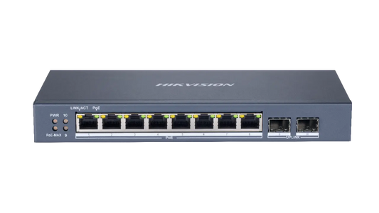 8 port Hikvision Gigabit Smart Managed PoE Switch DS-3E1510P-SI