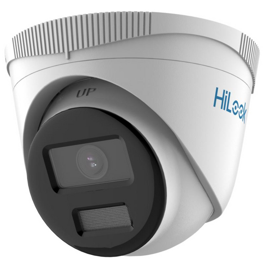 Hikvision Hilook 4mp Smart Hybrid Colorvu IP Poe Turret White IPC-T249HA-LU-2.8MM