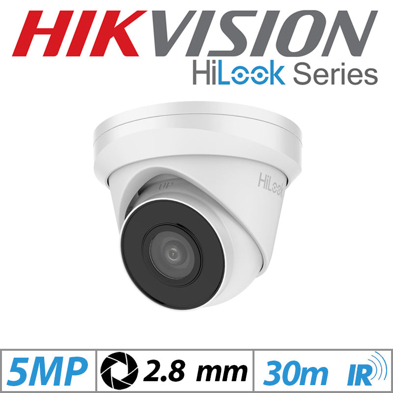 5mp Hikvision Hilook Dome IP Poe Outdoor Camera 2.8mm White IPC-T250H-MU