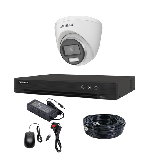 Hikvision 8MP 4K ColorVu Cctv Kit | 24/7 Full-Color Surveillance | 1x Camera + 4-Channel DVR