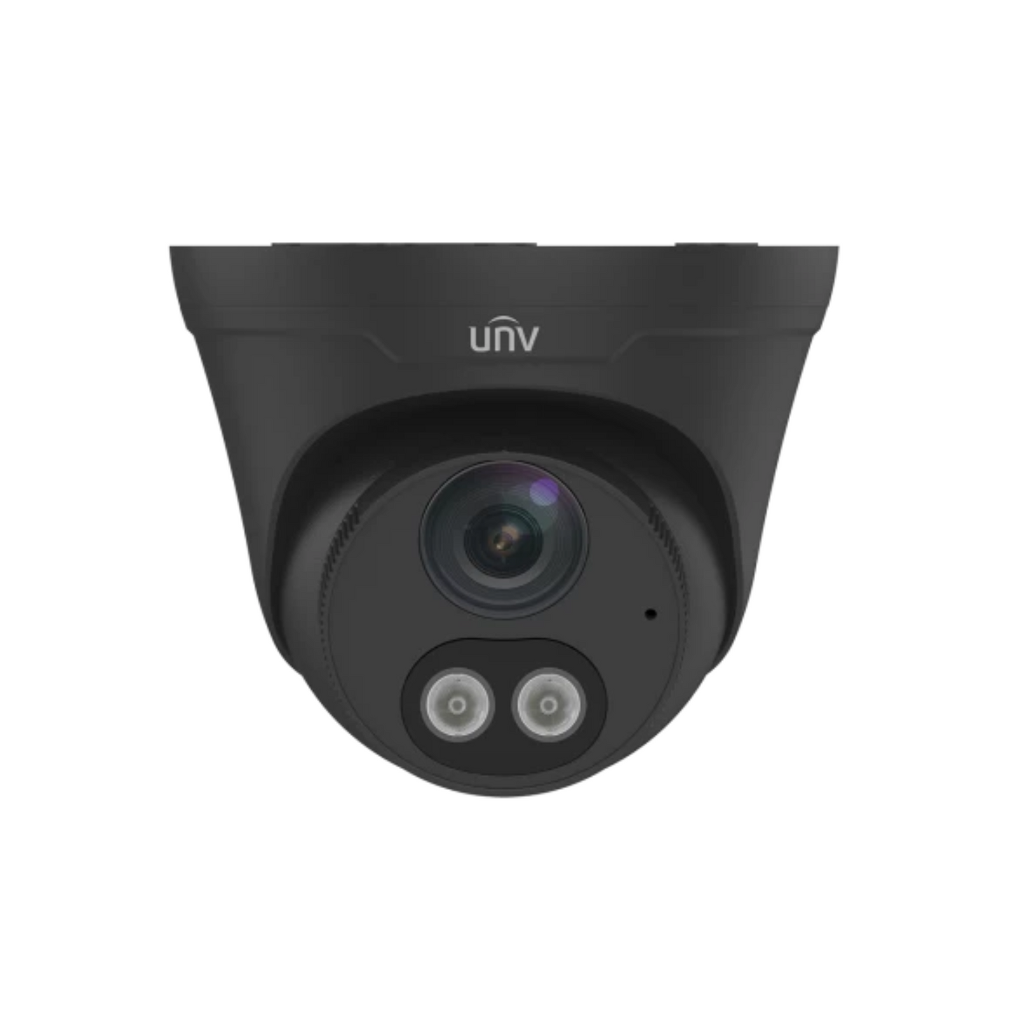 Uniview 4MP TriGuard DualLight IP Turret with Two Way Talk & Active Deterrence White or Black UV-IPC3614SB-ADF28KMC-I0-W