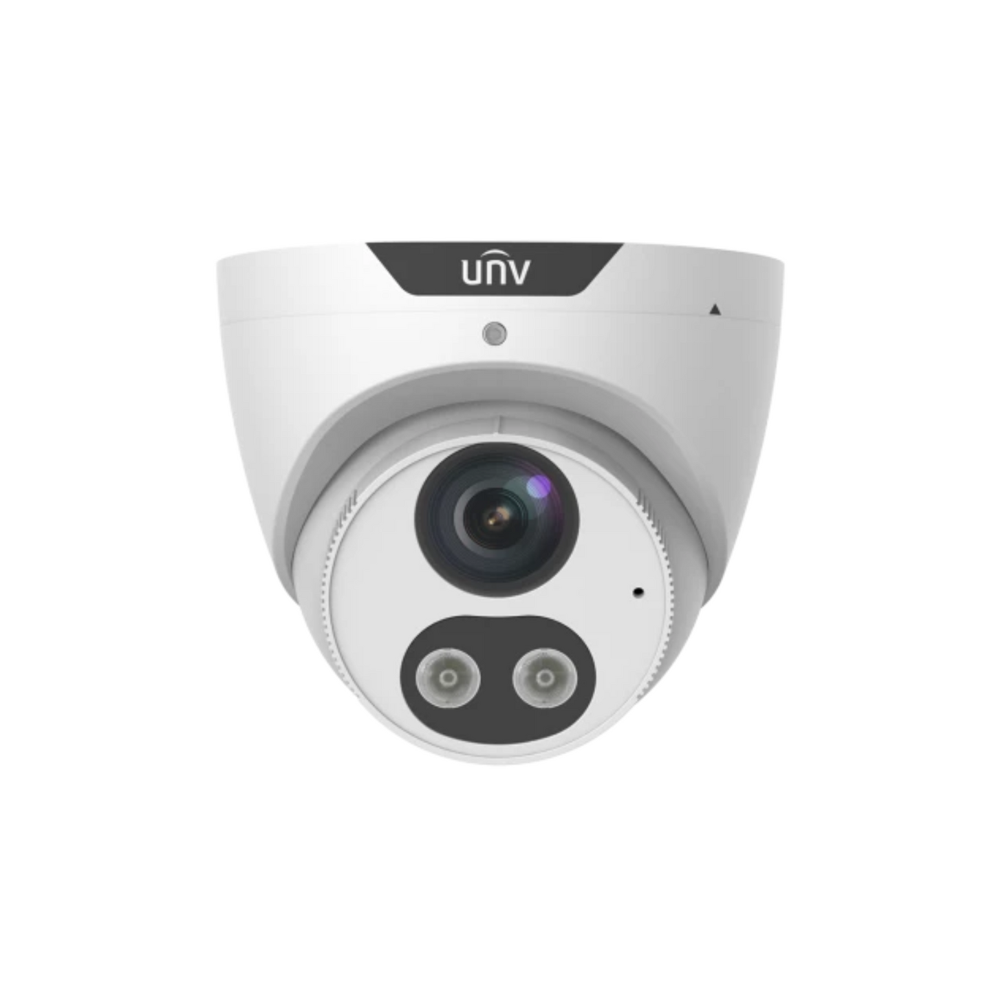 Uniview 4MP TriGuard DualLight IP Turret with Two Way Talk & Active Deterrence White or Black UV-IPC3614SB-ADF28KMC-I0-W