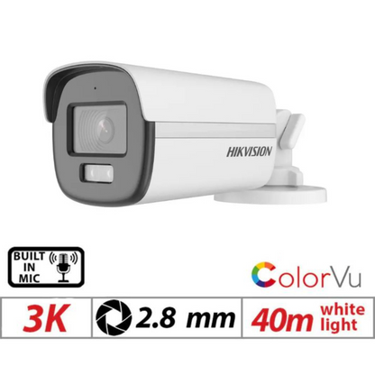 3K 5mp Hikvision ColorVu Smart Hybrid AOC Bullet Camera DS-2CE12KF0T-LFS(2.8MM)