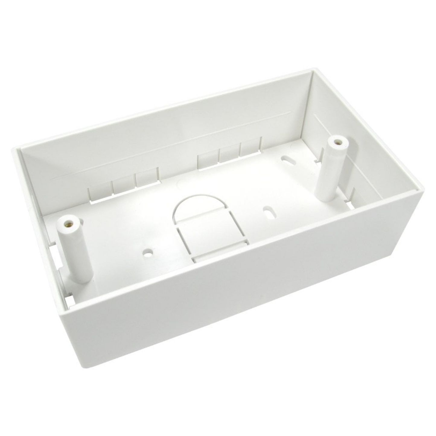 45mm Double Gang Surface Mount Back Box | 45mm Deep Single Back Box | White