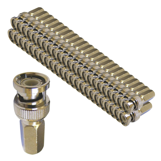 BNC Male Twist-on Connectors (RG59) Pack of 50
