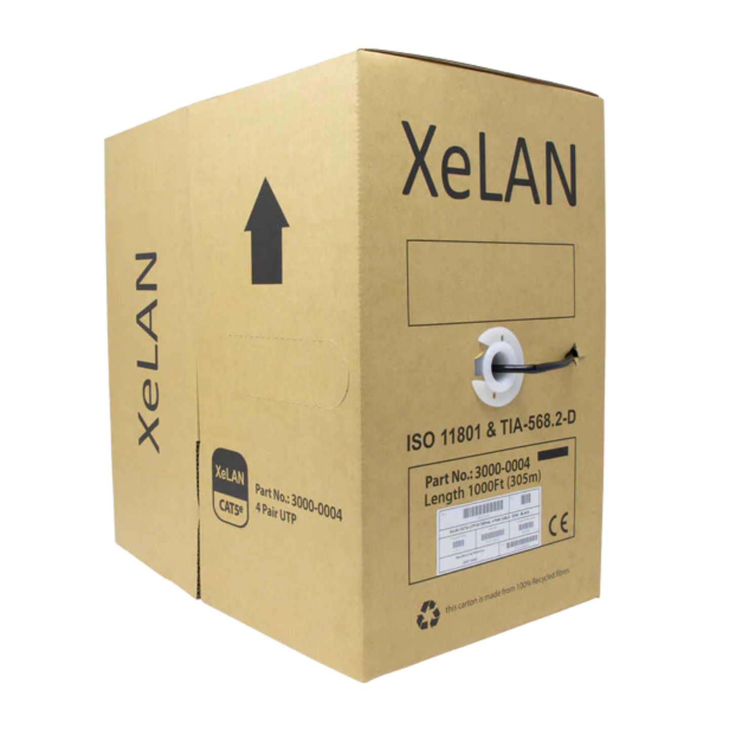 305m Cat5e UTP External Ethernet Cable | Black | Weatherproof High-Performance Networking Solution (1000ft)