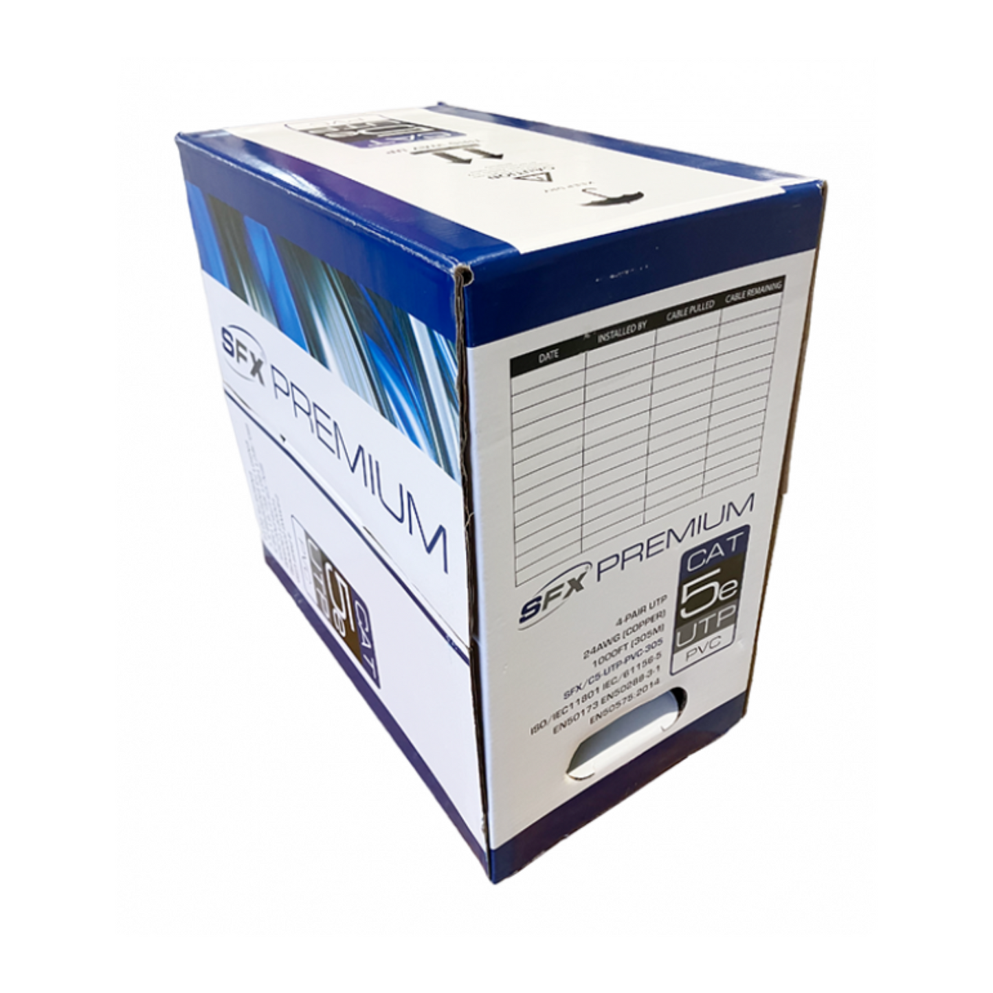 305m Cat5e PVC UTP Internal Ethernet Cable | Grey | High-Performance Networking Solution (1000ft)