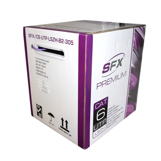 305m Cat6 LSZH UTP Internal Ethernet Cable | Purple | High-Performance Networking Solution (1000ft)