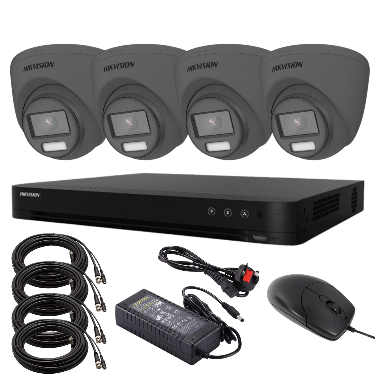 Hikvision 8MP 4K ColorVu CCTV Kit | 24/7 Full-Color Surveillance | 4x Cameras + 8-Channel DVR with PoC