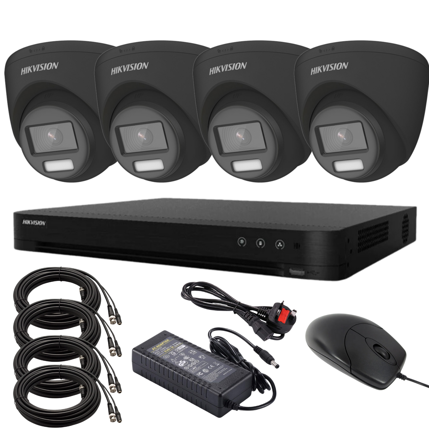 Hikvision 8MP 4K ColorVu CCTV Kit | 24/7 Full-Color Surveillance | 4x Cameras + 8-Channel DVR with PoC