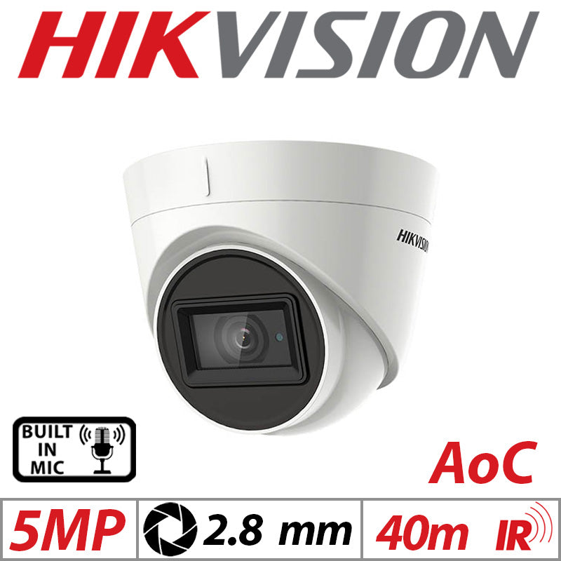 5mp 4ch Hikvision 2x System 4k Turbo DVR Acusense Camera Kit