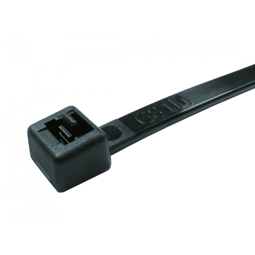 200mm x 4.8mm Black Reusable Cable Ties (Packs) Cables Direct