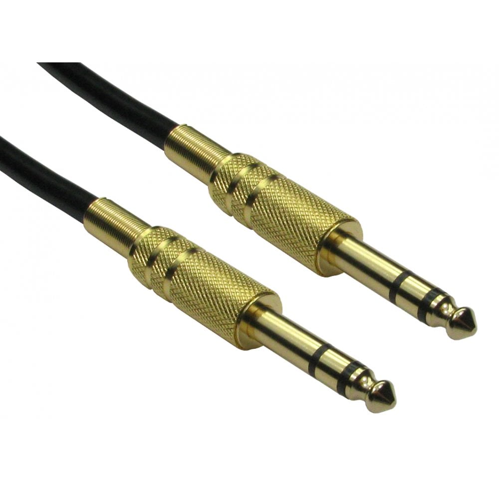 6.35mm Male to Male Audio Cable Gold