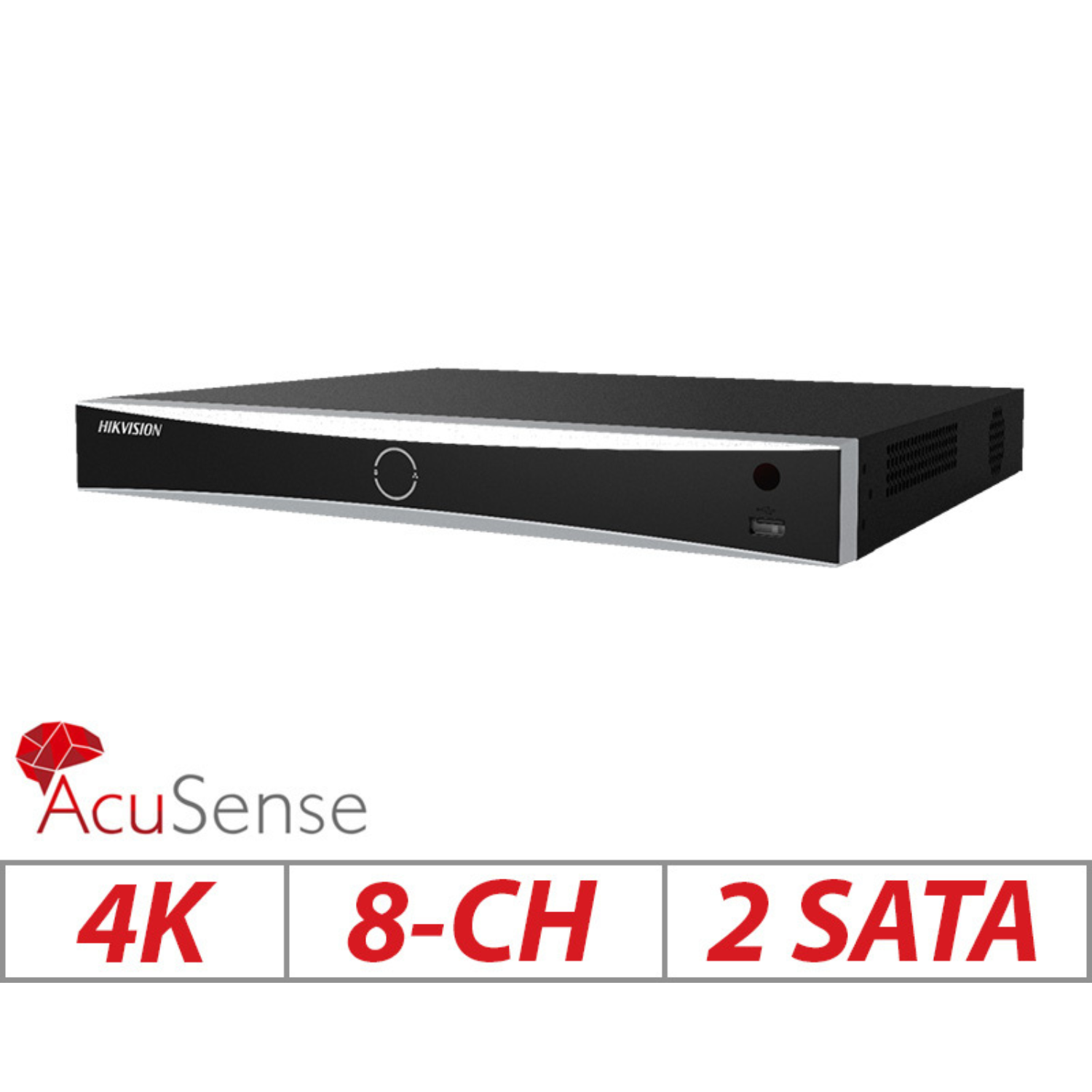 4k 8ch Hikvision Nvr 1u 8 Poe Acusense DS 7608nxi k2 8p