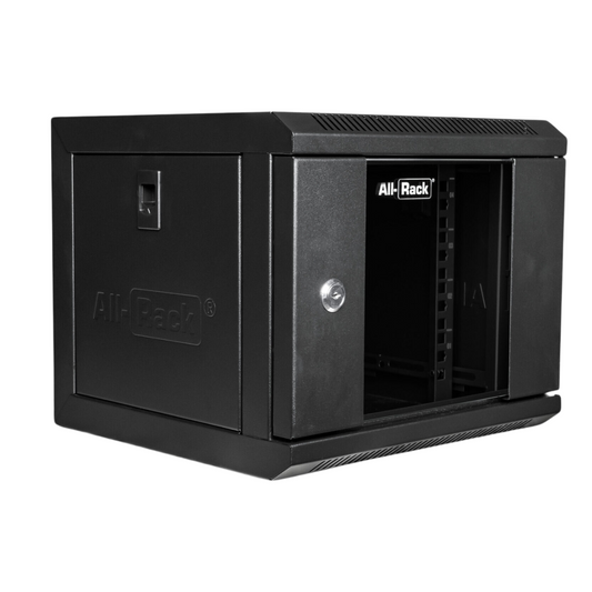 4u Wall Mounted Data Cabinet/Data Rack 300mm Deep - Black