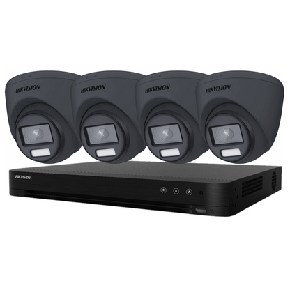 5mp Cctv Kit Hikvision ColorVu Smart Hybrid System 4x 24hr Colour POC DVR Camera Kit