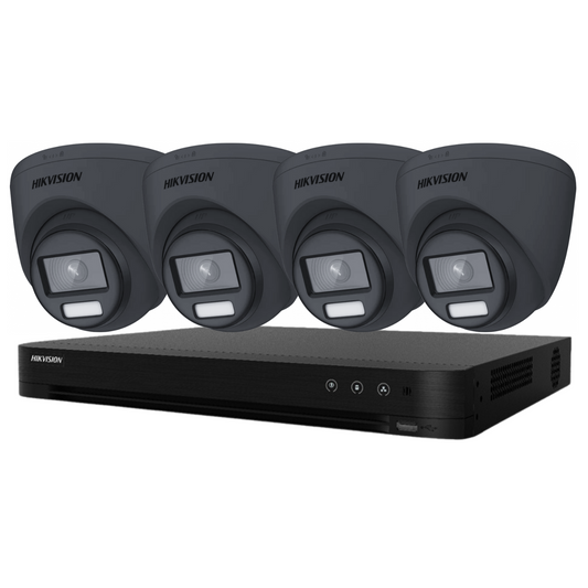 5mp Cctv Kit Hikvision ColorVu Smart Hybrid System 4x 24hr Colour POC DVR Camera Kit