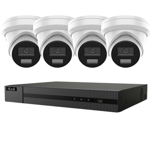 5mp 4ch Hikvision Hilook CCTV Kit IP Poe System NVR 4x Colorvu 24hr Colourvu Kit - With Audio