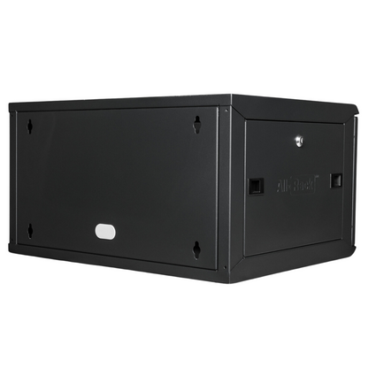 6u Wall Mounted Data Cabinet/Data Rack 450mm Deep - Black