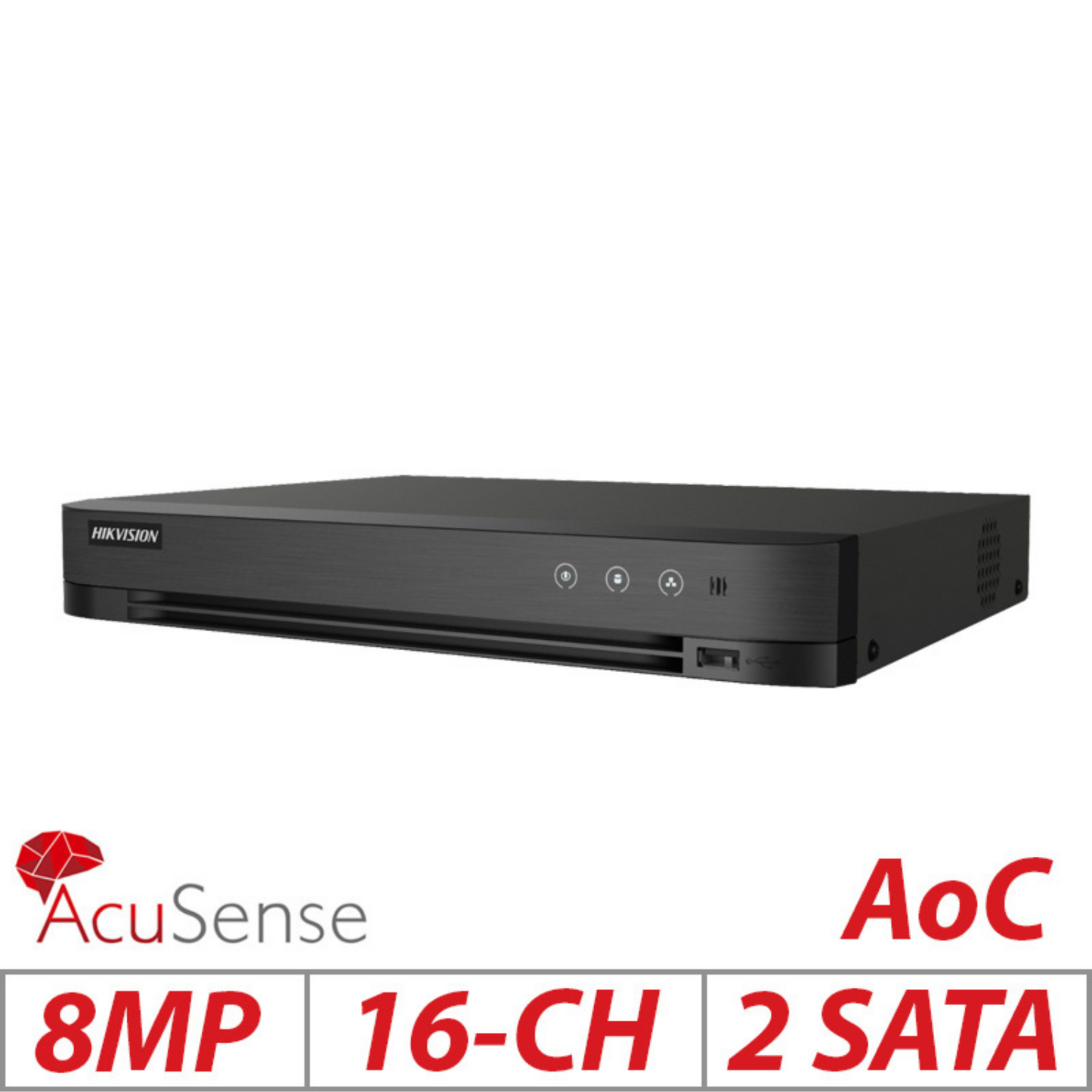 8mp 16ch Hikvision 1U H.265 Turbo Acusense AOC DVR IDS-7216HUHI-M2-S(E)