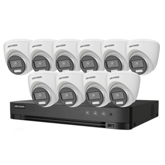 8MP 16CH Hikvision ColorVu System 10X 24HR Color POC DVR Camera Kit