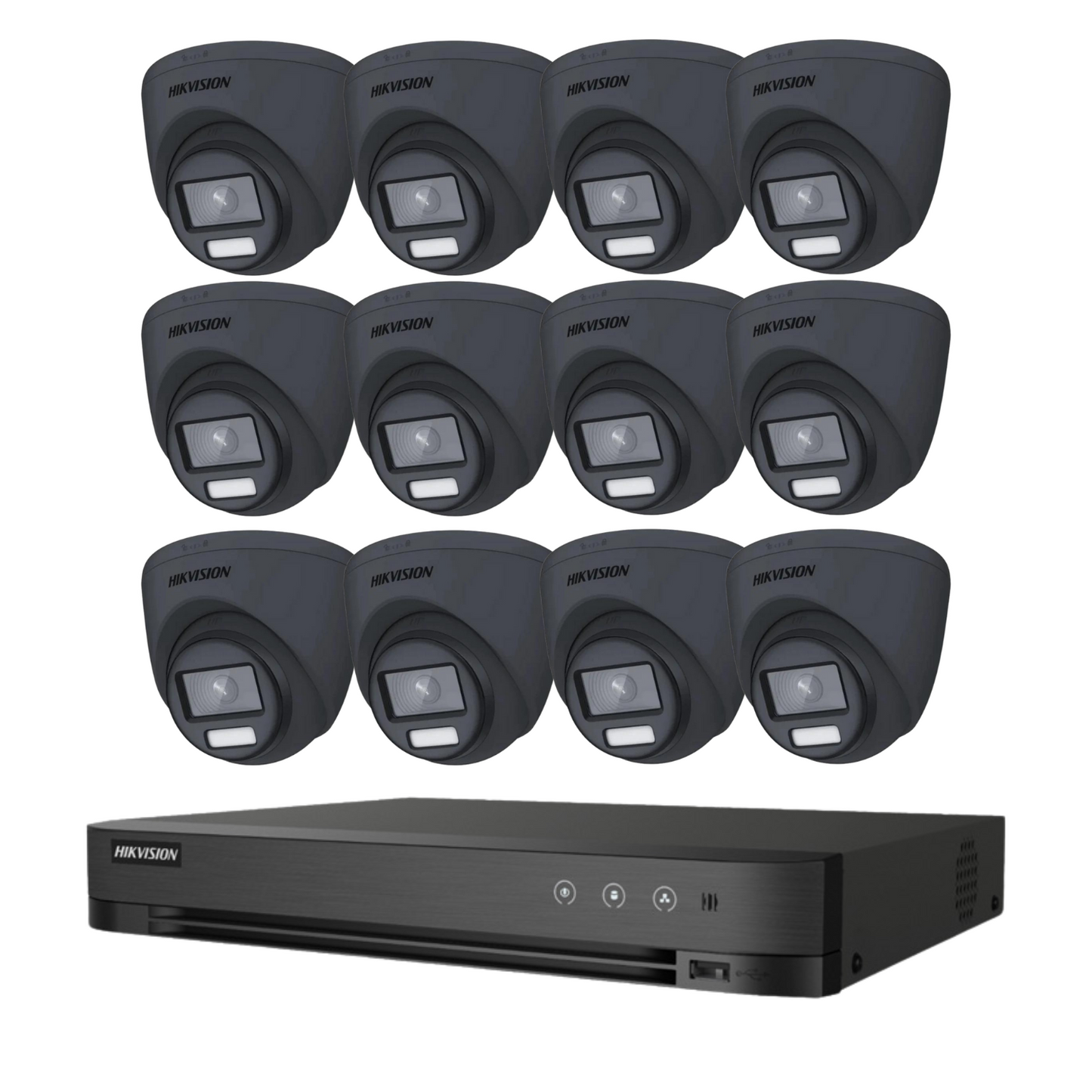 8MP 16CH Hikvision ColorVu System 12X 24HR Color POC DVR Camera Kit
