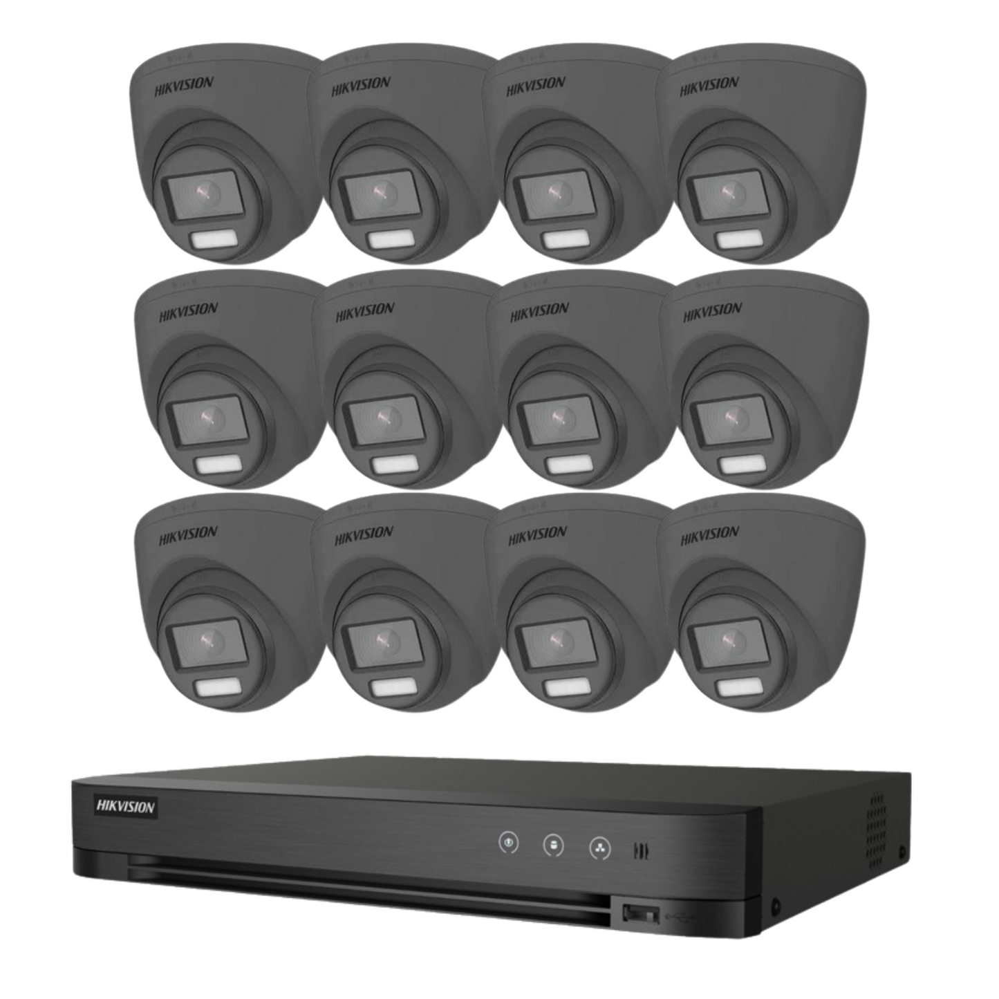 8MP 16CH Hikvision ColorVu System 12X 24HR Color POC DVR Camera Kit