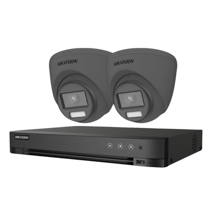 8MP 4K Hikvision ColorVu CCTV Kit - 2 Cameras, 24/7 Full-Colour Surveillance with PoC DVR