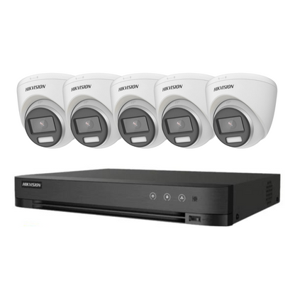 Hikvision 8mp/4k Cctv Kit ColorVu System 5 x Cameras plus 8 Channel CCTV Recorder - POC