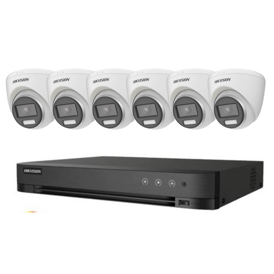 8MP 8CH Hikvision ColorVu System 6X 24HR Color POC DVR Camera Kit