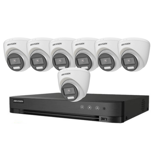 8MP 8CH Hikvision ColorVu System 7X 24HR Color POC DVR Camera Kit